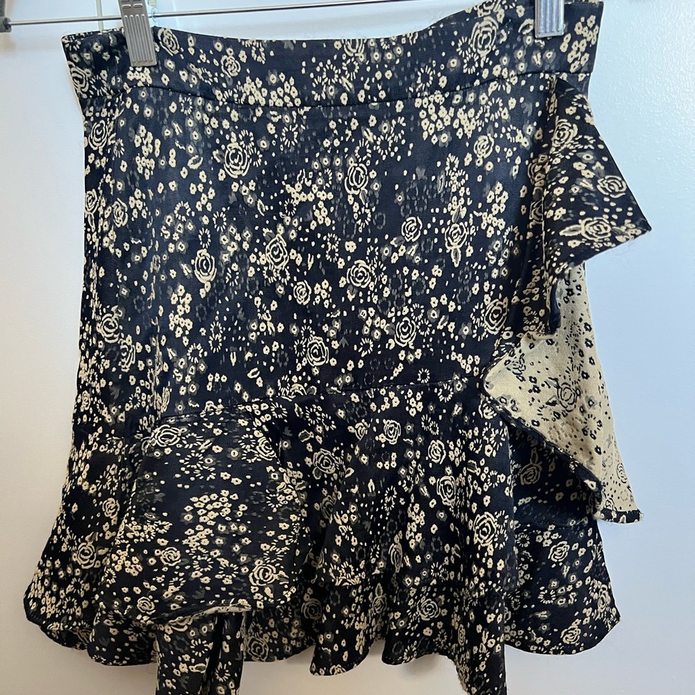 Navy Zara midi skirt - flowy